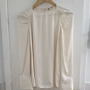 Toteme Gathered-shoulder Satin Top